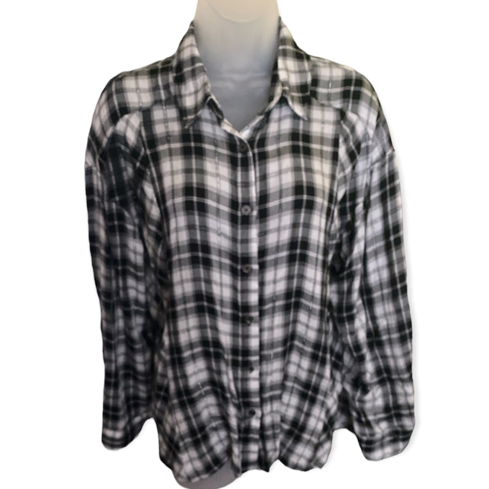 Plaid Blouse Button up